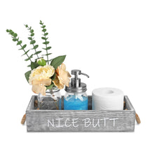 Load image into Gallery viewer,  Nice Butt Toilet Paper Holder-Rustic Funny Home Decor Box for Bathroom,Table,Counter Toilet Tank Topper, Bathroom Vanity Top,Table and Counter,Grey