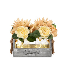 Load image into Gallery viewer, Mason Jar Flower Vase- Rustic Centerpieces for Tables with Decorative Flowers&amp;Fairy Lights for Country Dining Table Centerpiece, Centerpieces for Living Room