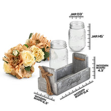 Load image into Gallery viewer, Mason Jar Flower Vase- Rustic Centerpieces for Tables with Decorative Flowers&amp;Fairy Lights for Country Dining Table Centerpiece, Centerpieces for Living Room
