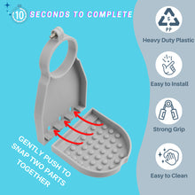 Load image into Gallery viewer, Laundry Cup Holder and Drip Tray- Heavy Duty Plastic Laundry Gadgets for Liquid Detergent &amp; Fabric Softener with Hex Wrench -No Fall &amp; No Leak 【Grey, Set of 2】