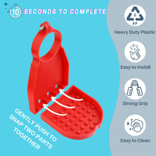 Load image into Gallery viewer, Laundry Cup Holder-Heavy Duty Plastic Detergent Cup Holder Set of 2 for Liquid Detergent &amp; Fabric Softener with Hex Wrench -No Fall &amp; No Leak or No Drip【RED】