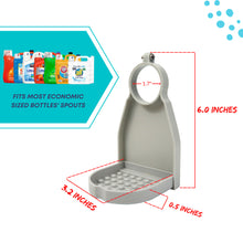Load image into Gallery viewer, Laundry Cup Holder and Drip Tray- Heavy Duty Plastic Laundry Gadgets for Liquid Detergent &amp; Fabric Softener with Hex Wrench -No Fall &amp; No Leak 【Grey, Set of 2】