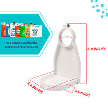 Load image into Gallery viewer, Laundry Soap Catcher Tray- Heavy Duty Plastic Detergent Cup Holder Set of 2 for Liquid Detergent &amp; Fabric Softener with Hex Wrench -No Fall &amp; No Leak or No Drip【White】