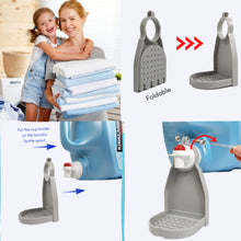 Load image into Gallery viewer, Laundry Cup Holder and Drip Tray- Heavy Duty Plastic Laundry Gadgets for Liquid Detergent &amp; Fabric Softener with Hex Wrench -No Fall &amp; No Leak 【Grey, Set of 2】