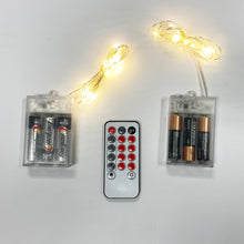 Load image into Gallery viewer, Besuerte LED String Lights with Remote, 20 Micro LEDs in 4.5 Feet Strands for Mason Jar Sconces or Table Decorations (Set of 2 LED String Lights with one Remote)